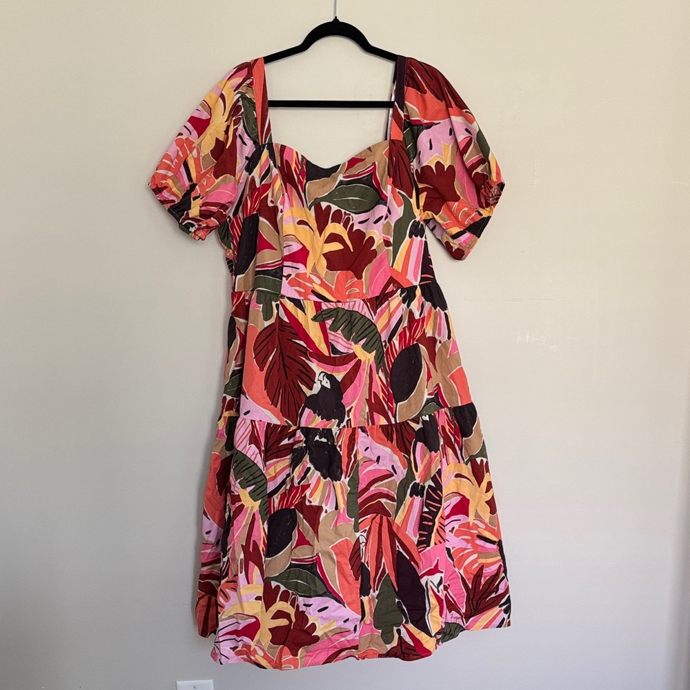 Vibrant Floral Midi Dress